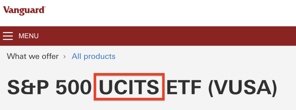 S&P 500 UCITS ETF